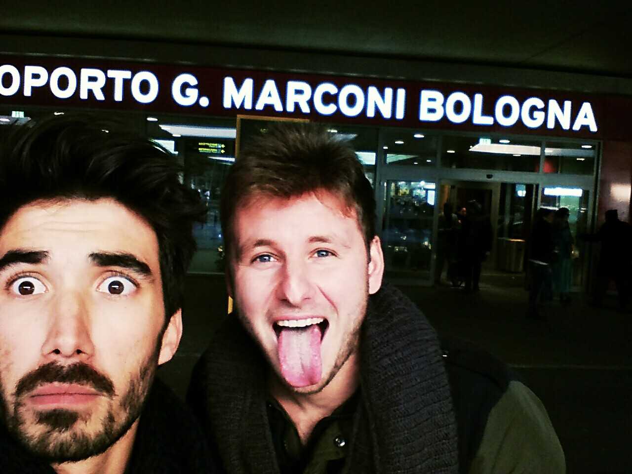 Alin and myself in Bologna's Airport